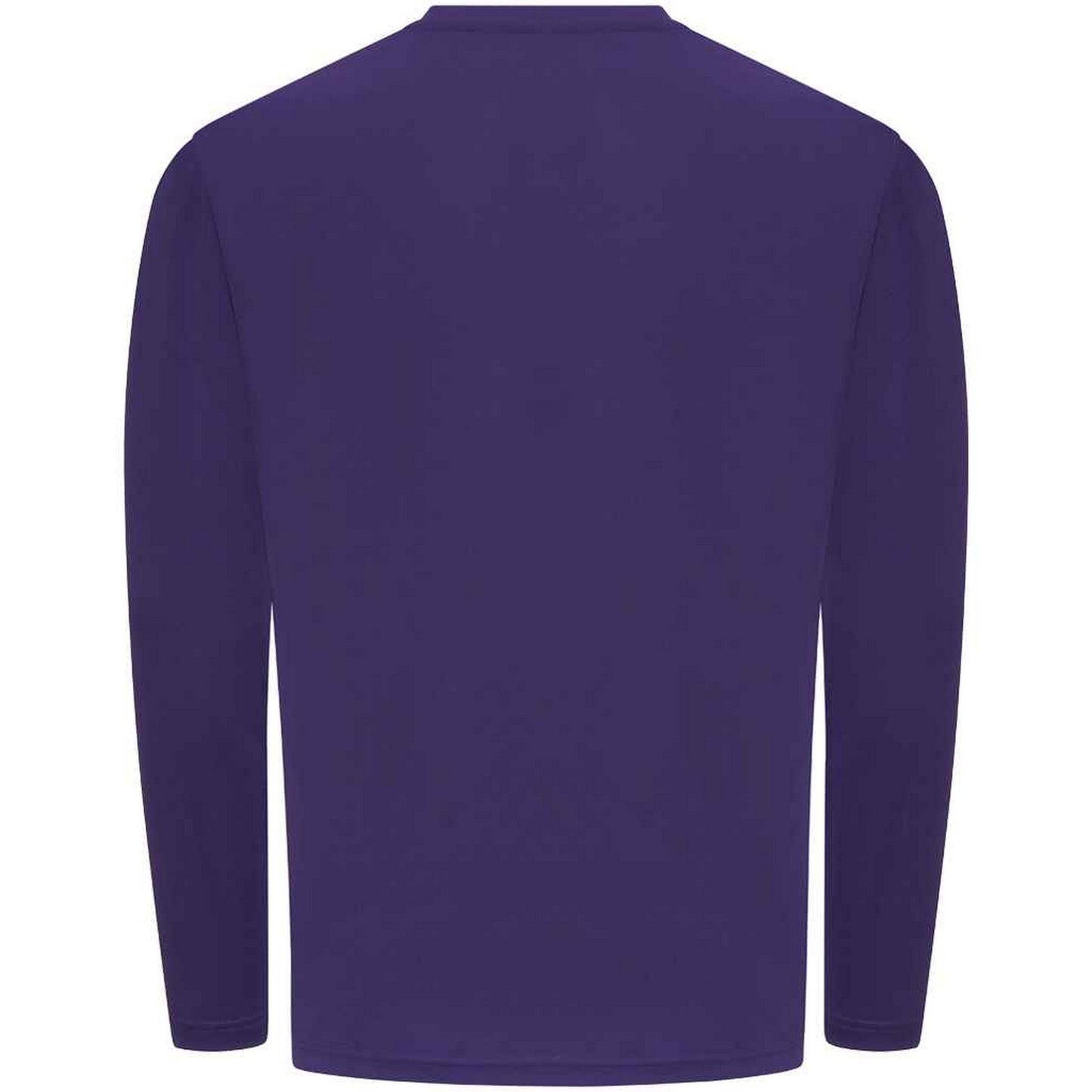 Purple - Back - AWDis Cool Mens Moisture Wicking Long-Sleeved T-Shirt