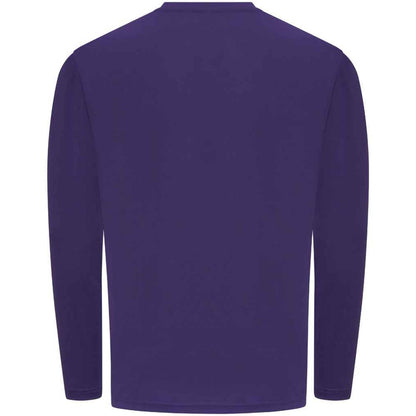 Purple - Back - AWDis Cool Mens Moisture Wicking Long-Sleeved T-Shirt