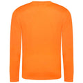 Electric Orange - Back - AWDis Cool Mens Moisture Wicking Long-Sleeved T-Shirt