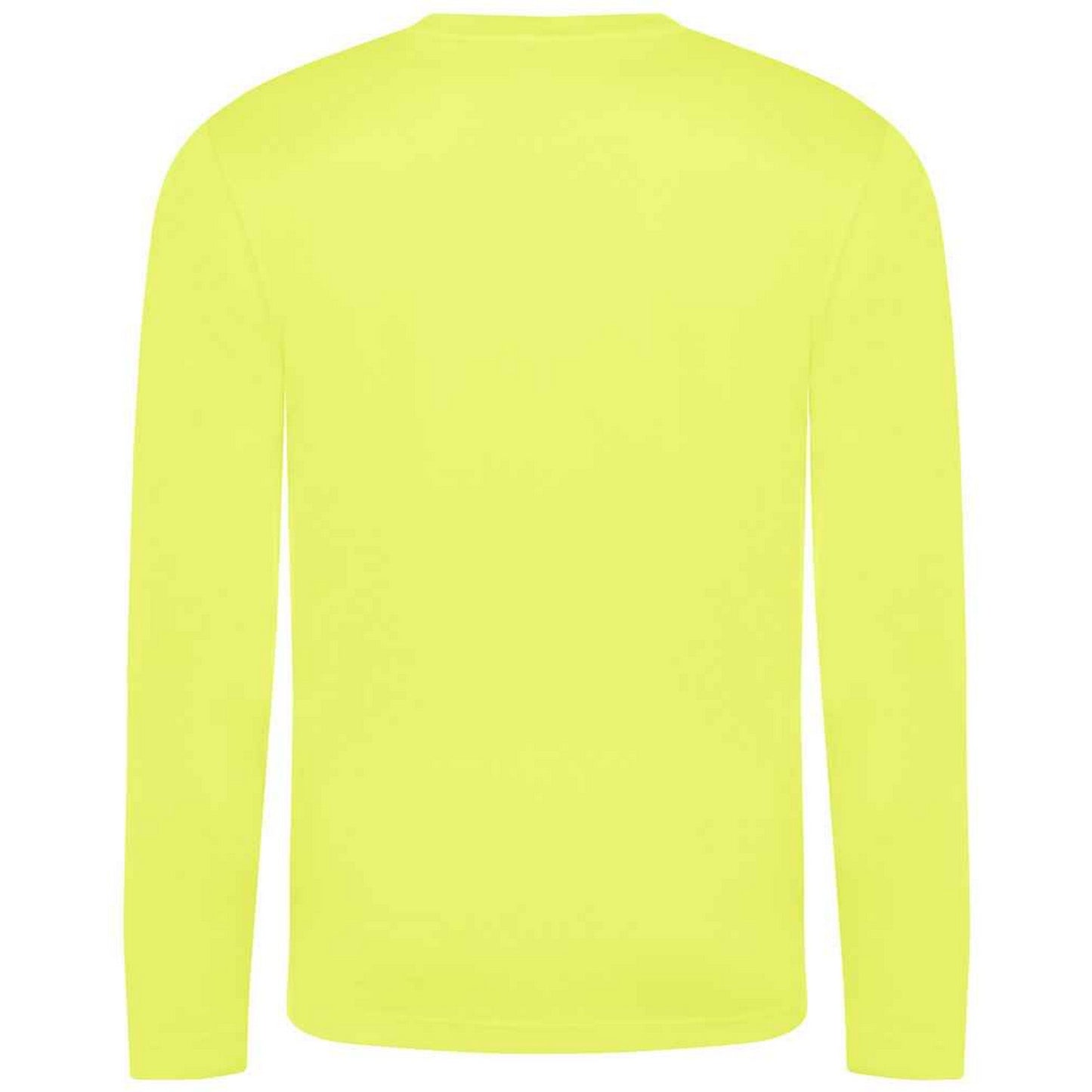 Electric Yellow - Back - AWDis Cool Mens Moisture Wicking Long-Sleeved T-Shirt