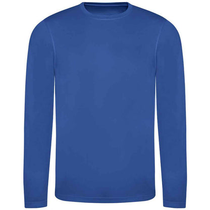 Royal Blue - Front - AWDis Cool Mens Moisture Wicking Long-Sleeved T-Shirt