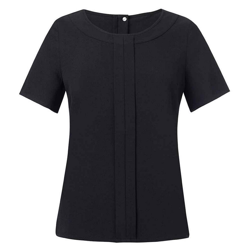 Black - Front - Brook Taverner Womens-Ladies Verona Short-Sleeved Top