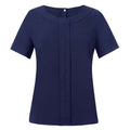 Navy - Front - Brook Taverner Womens-Ladies Verona Short-Sleeved Top