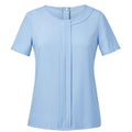 Sky Blue - Front - Brook Taverner Womens-Ladies Verona Short-Sleeved Top