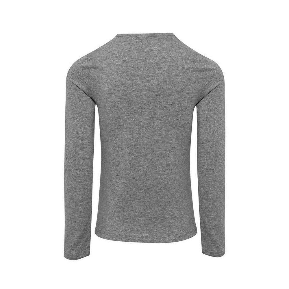 Grey Marl - Back - Premier Womens-Ladies Marl Roll Sleeve T-Shirt