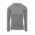 Grey Marl - Front - Premier Womens-Ladies Marl Roll Sleeve T-Shirt