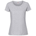 Heather Grey - Front - Fruit of the Loom Womens-Ladies Premium T-Shirt