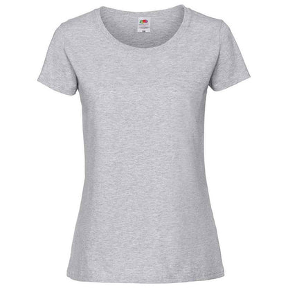 Heather Grey - Front - Fruit of the Loom Womens-Ladies Premium T-Shirt