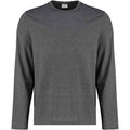 Dark Grey Marl - Front - Kustom Kit Mens Superwash 60C Long-Sleeved T-Shirt
