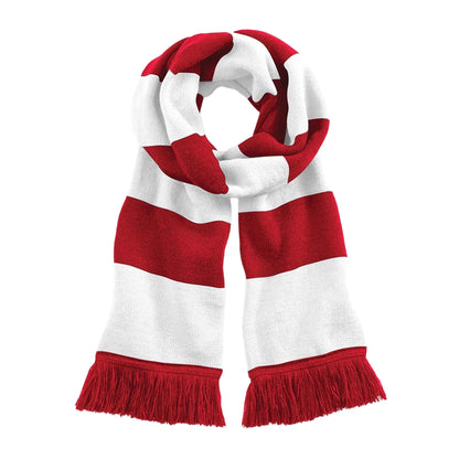 Classic Red-White - Front - Beechfield Unisex Adult Stadium Scarf