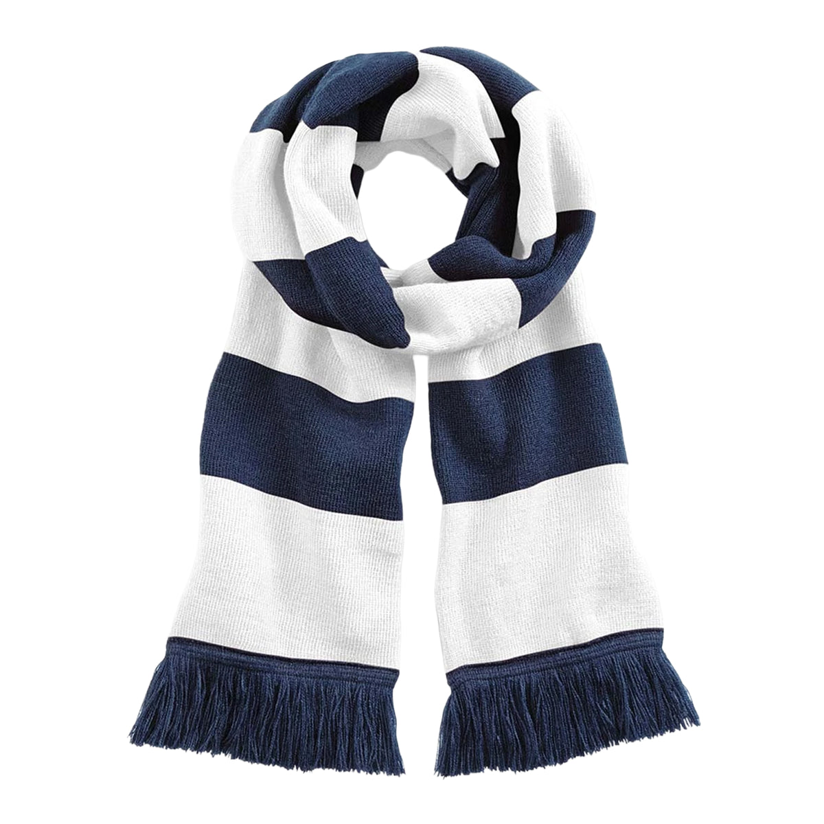 French Navy-White - Front - Beechfield Unisex Adult Stadium Scarf