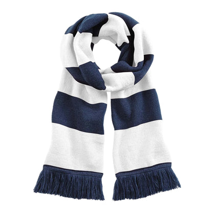 French Navy-White - Front - Beechfield Unisex Adult Stadium Scarf
