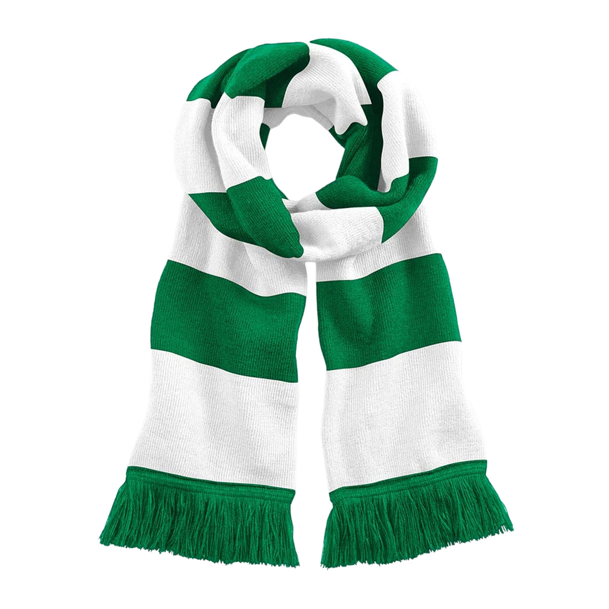 Kelly Green-White - Front - Beechfield Unisex Adult Stadium Scarf
