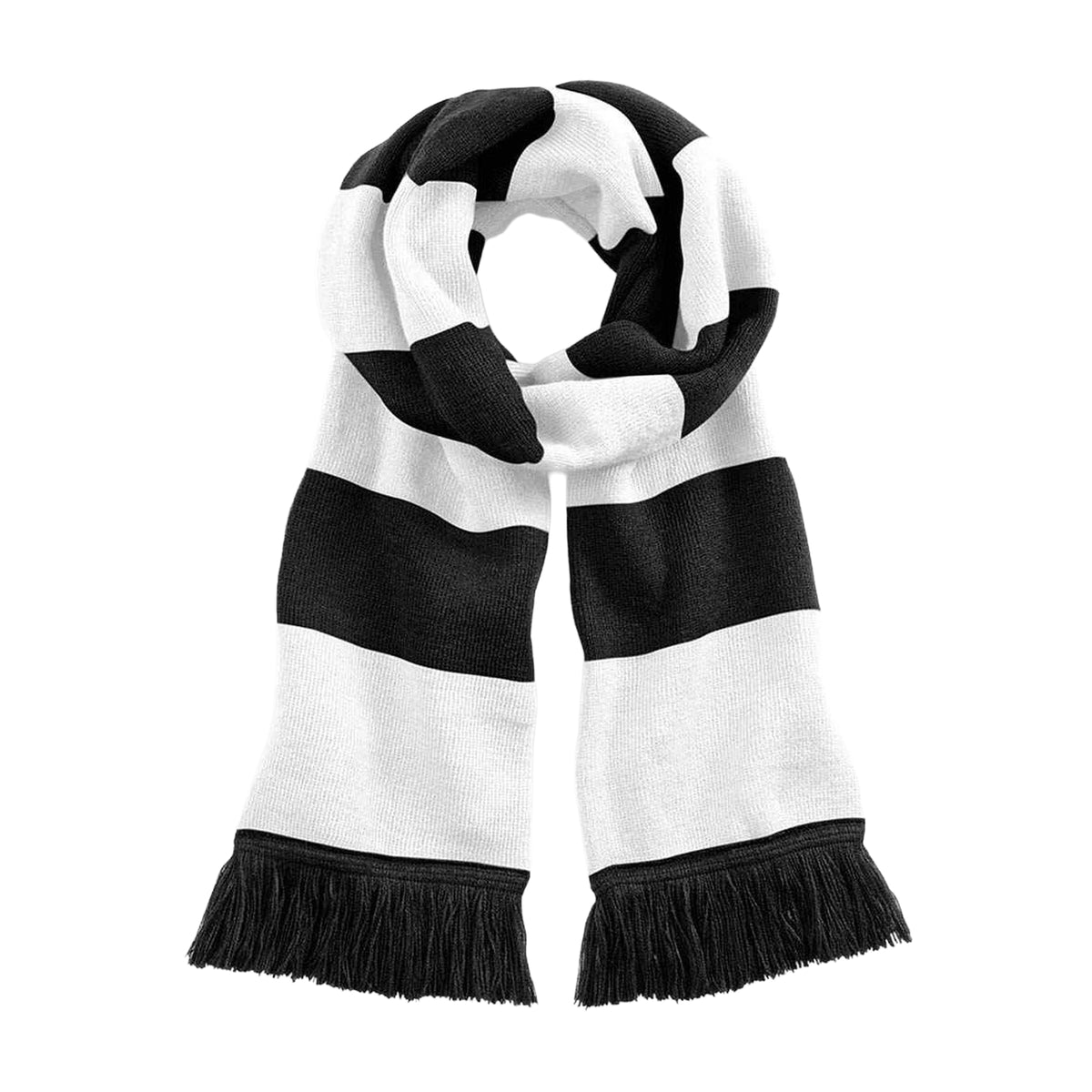 Black-White - Front - Beechfield Unisex Adult Stadium Scarf