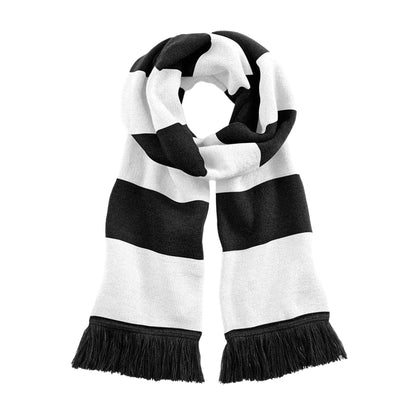 Black-White - Front - Beechfield Unisex Adult Stadium Scarf