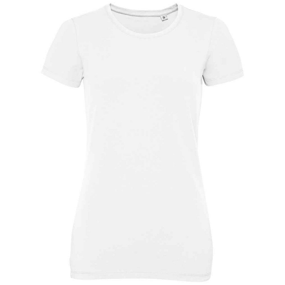 White - Front - SOLS Womens-Ladies Millenium Stretch T-Shirt