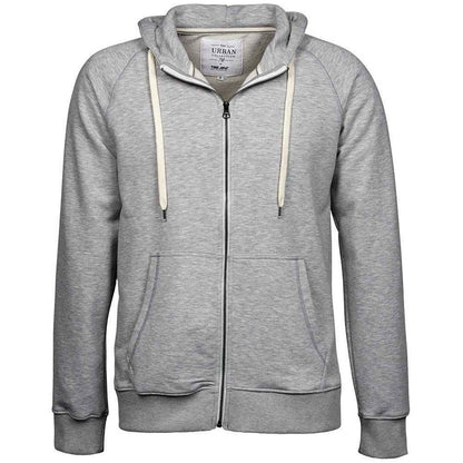 Heather Grey - Front - Tee Jays Mens Urban Heather Full Zip Hoodie