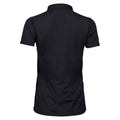 Black - Back - Tee Jays Womens-Ladies Luxury Sports Polo Shirt