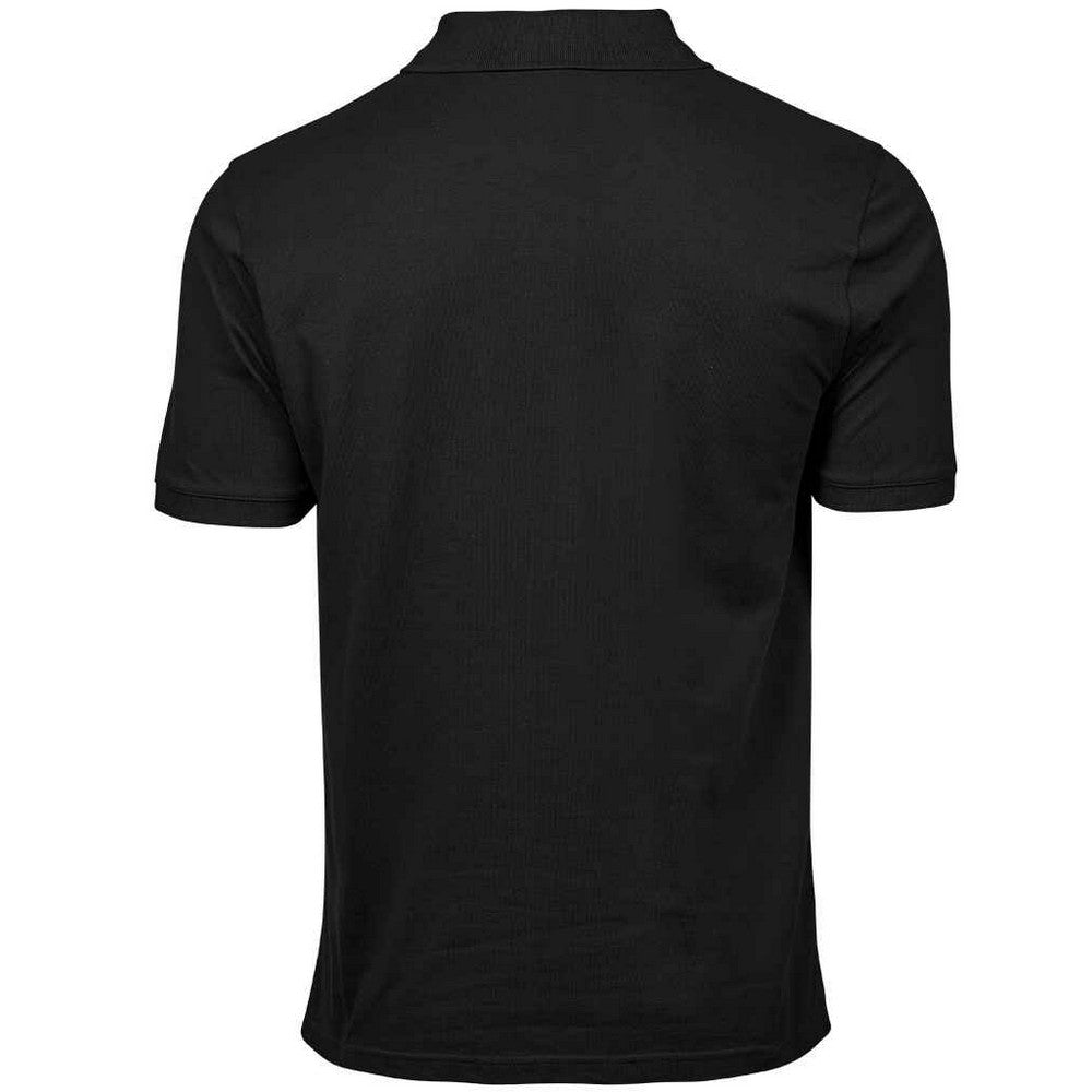 Black - Back - Tee Jays Mens Cotton Pique Polo Shirt