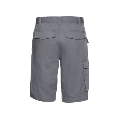 Convoy Grey - Back - Russell Mens Polycotton Work Shorts