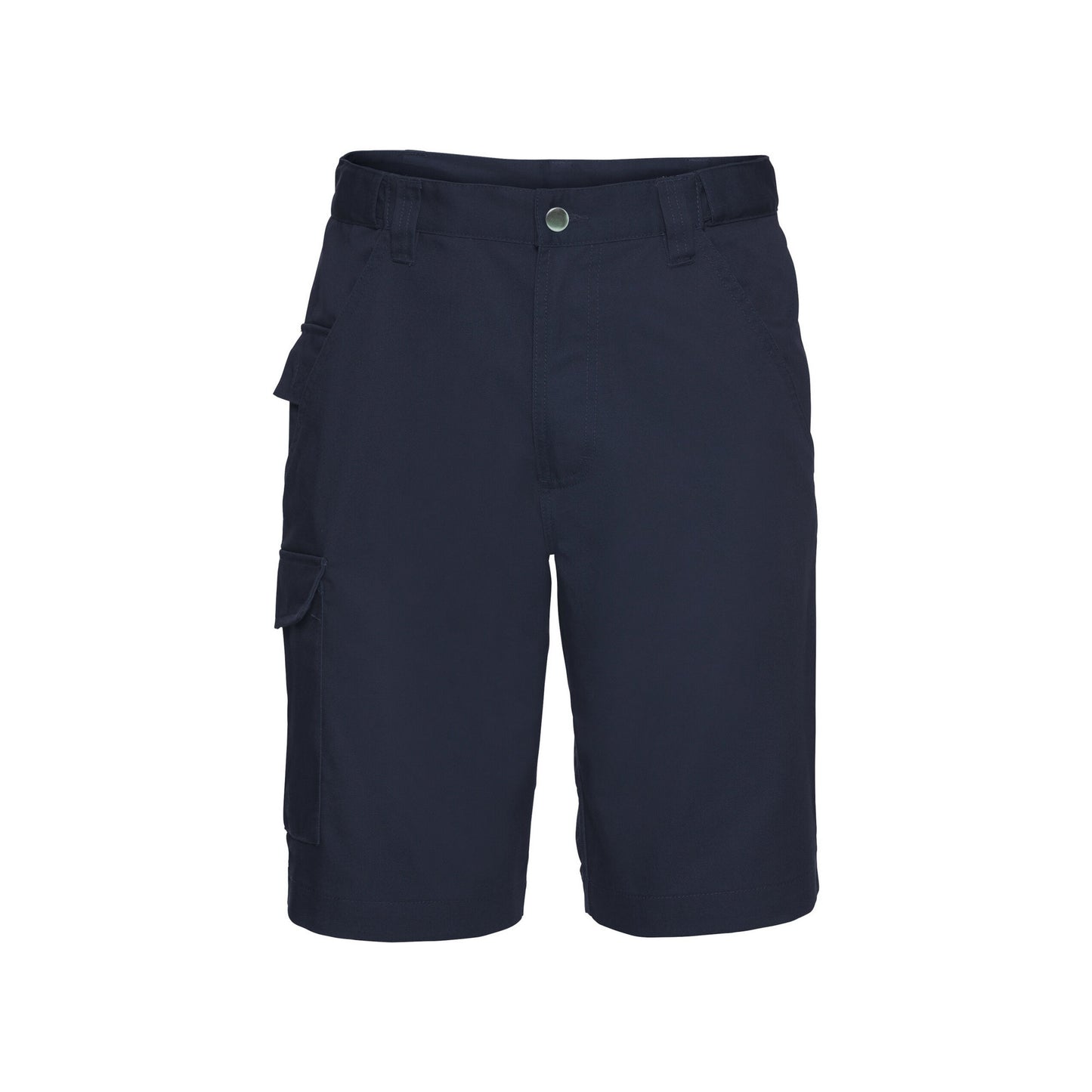 French Navy - Front - Russell Mens Polycotton Work Shorts