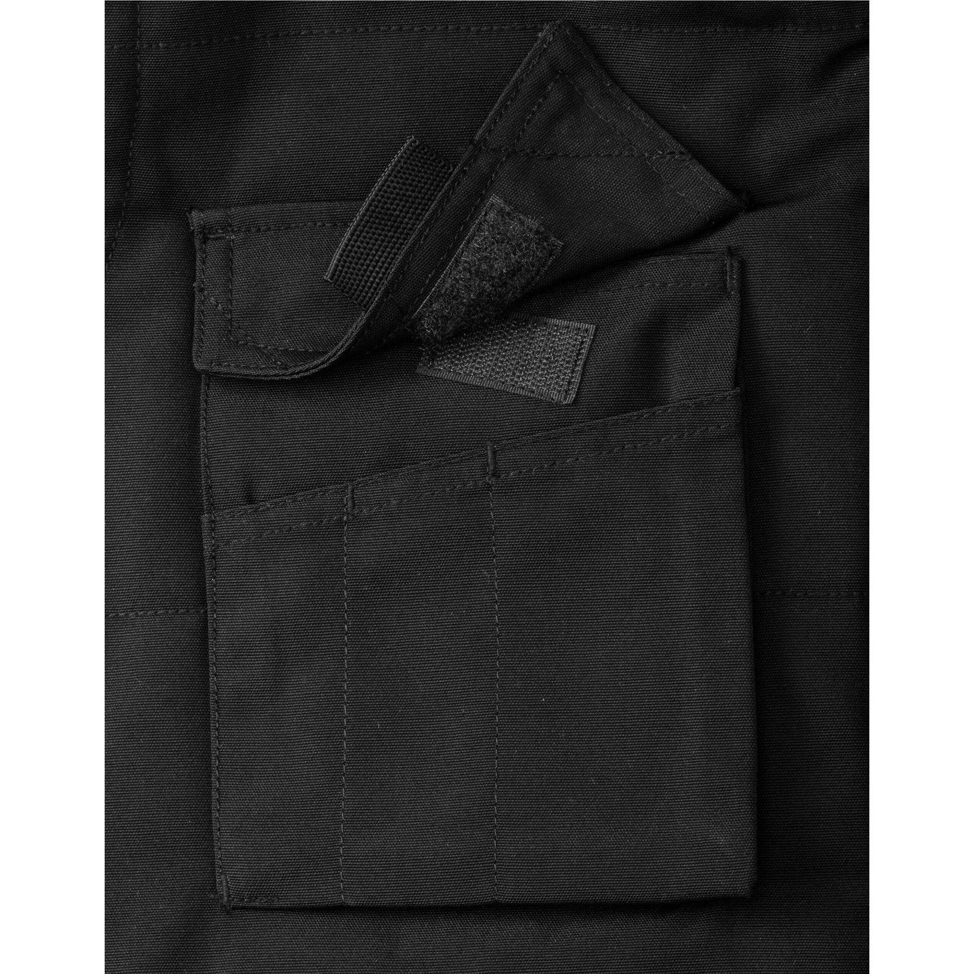 Black - Close up - Russell Mens Heavy Duty Gilet