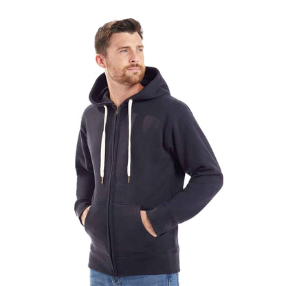 Dark Navy - Back - Superstar By Mantis Mens Full Zip Hoodie