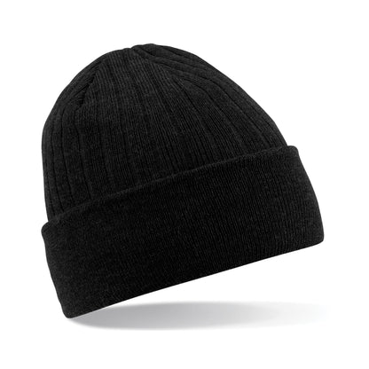 Black - Front - Beechfield Unisex Adult Thinsulate Beanie