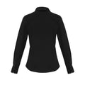 Black - Back - Premier Womens-Ladies Poplin Stretch Long-Sleeved Shirt