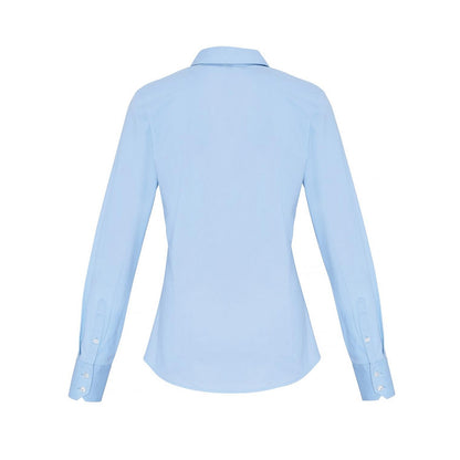 Black - Lifestyle - Premier Womens-Ladies Poplin Stretch Long-Sleeved Shirt