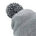 Heather Grey-Black - Side - Beechfield Unisex Adult Snowstar Beanie