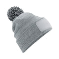 Heather Grey-Black - Front - Beechfield Unisex Adult Snowstar Beanie