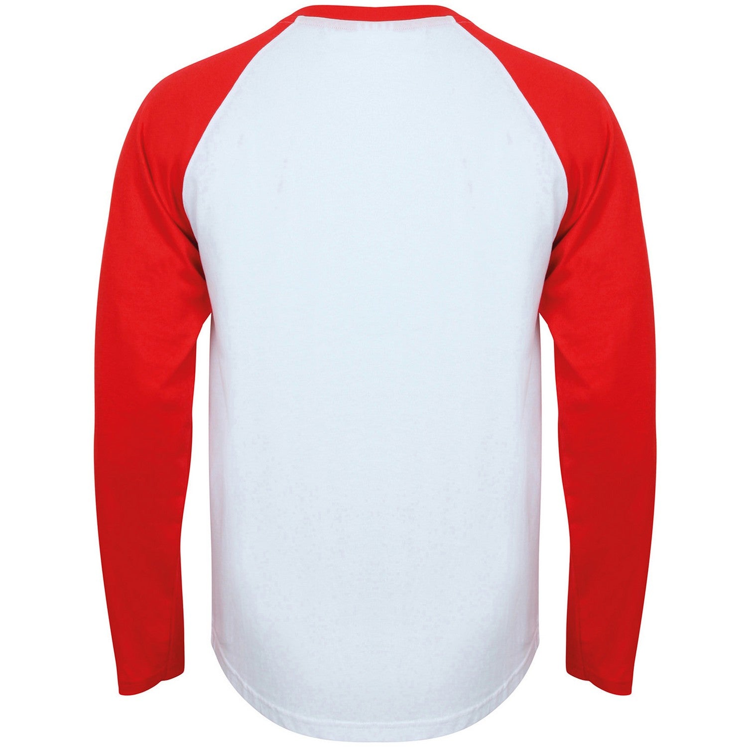 White-Oxford Navy - Lifestyle - Skinni Fit Mens Long-Sleeved Baseball T-Shirt