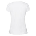 White - Back - Fruit of the Loom Womens-Ladies Premium Ringspun Cotton T-Shirt