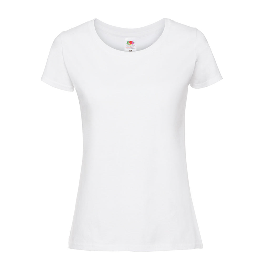 White - Front - Fruit of the Loom Womens-Ladies Premium Ringspun Cotton T-Shirt