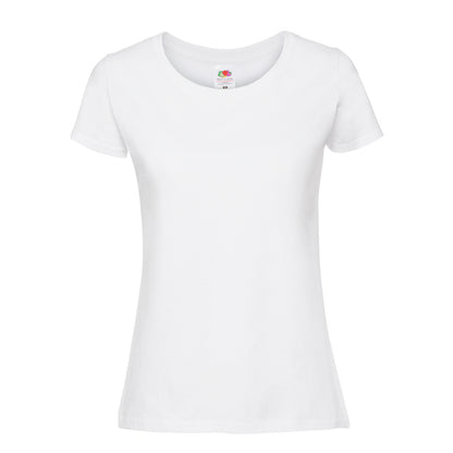 White - Front - Fruit of the Loom Womens-Ladies Premium Ringspun Cotton T-Shirt