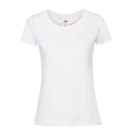 White - Front - Fruit of the Loom Womens-Ladies Premium Ringspun Cotton T-Shirt