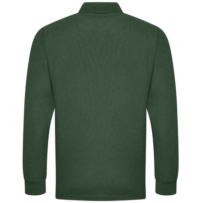 Bottle Green - Back - PRO RTX Mens Pro Pique Long-Sleeved Polo Shirt