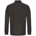 Charcoal - Back - PRO RTX Mens Pro Pique Long-Sleeved Polo Shirt