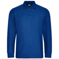 Royal Blue - Front - PRO RTX Mens Pro Pique Long-Sleeved Polo Shirt