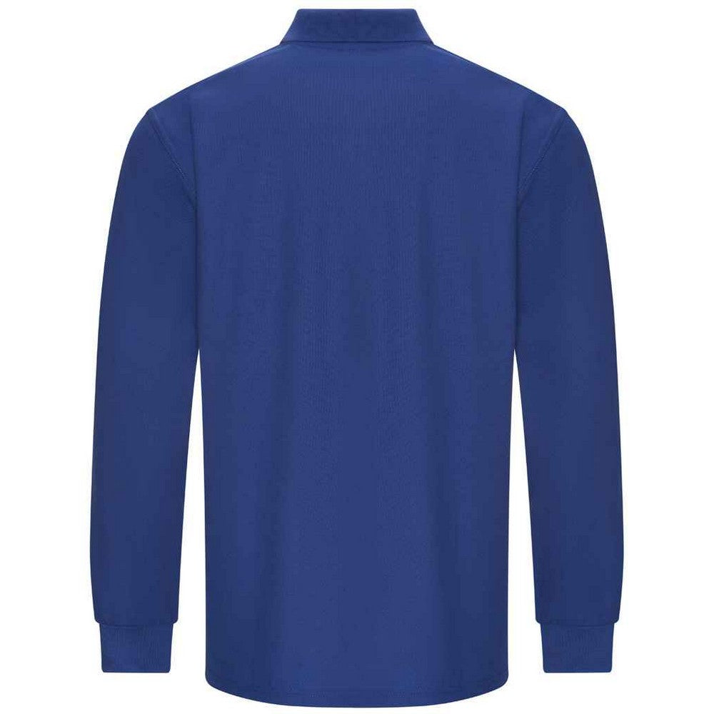 Royal Blue - Back - PRO RTX Mens Pro Pique Long-Sleeved Polo Shirt