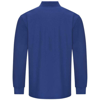 Royal Blue - Back - PRO RTX Mens Pro Pique Long-Sleeved Polo Shirt