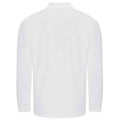 White - Back - PRO RTX Mens Pro Pique Long-Sleeved Polo Shirt