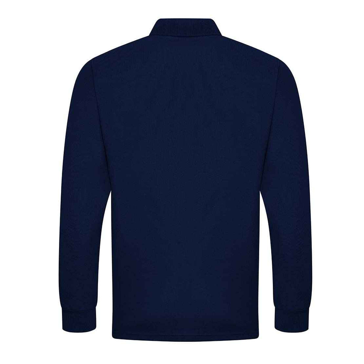 Navy - Back - PRO RTX Mens Pro Pique Long-Sleeved Polo Shirt
