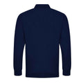 Navy - Back - PRO RTX Mens Pro Pique Long-Sleeved Polo Shirt