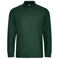 Bottle Green - Front - PRO RTX Mens Pro Pique Long-Sleeved Polo Shirt