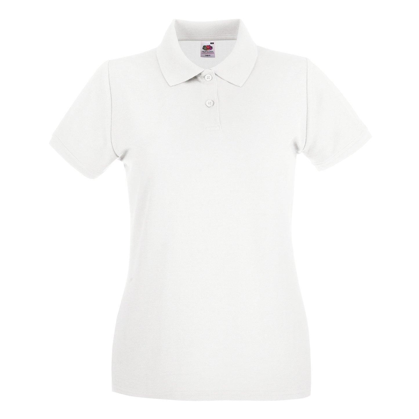 White - Front - Fruit of the Loom Womens-Ladies Cotton Pique Lady Fit Polo Shirt