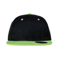 Black-Lime - Front - Result Headwear Unisex Adult Bronx Contrast Snapback Cap