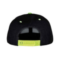 Black-Lime - Back - Result Headwear Unisex Adult Bronx Contrast Snapback Cap