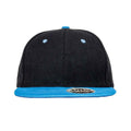 Black-Azure - Front - Result Headwear Unisex Adult Bronx Contrast Snapback Cap